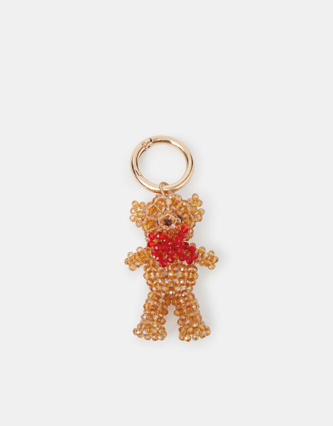 Beaded Bear Bag Charm, , large