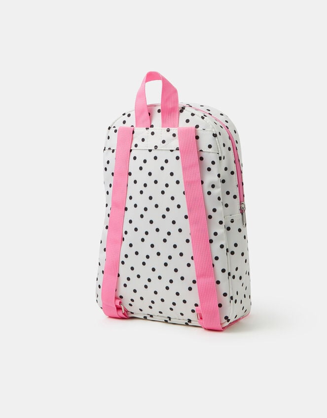 Girls Polka Dot Unicorn Backpack, , large