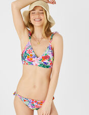 Bold Floral Frill Side Bikini Briefs, Multi (BRIGHTS-MULTI), large
