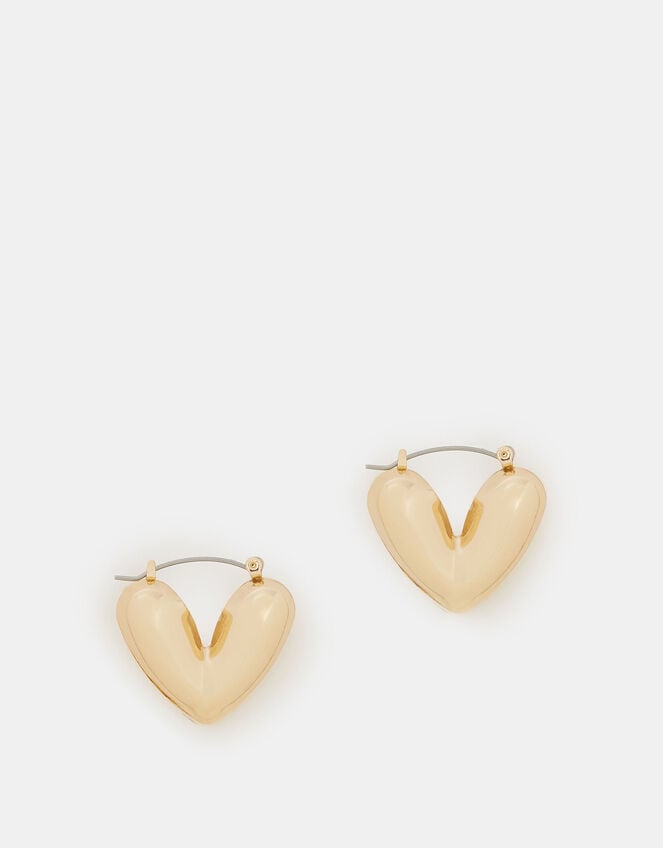 Bubble Heart Hoop Earrings, , large