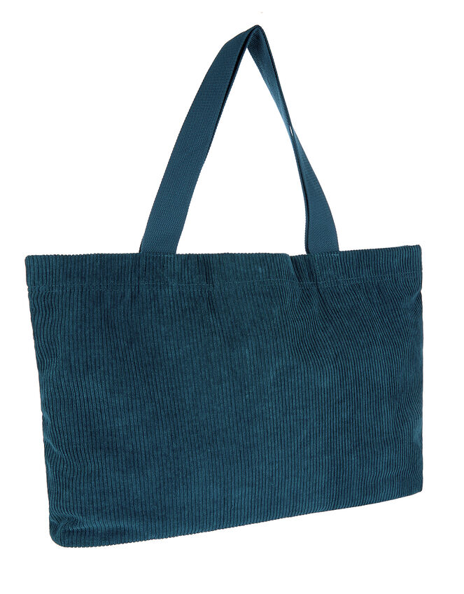 Cord Shopper Bag, Teal (TEAL), large