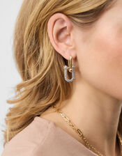 Mixed Metal Carabiner Drop Earrings, , large