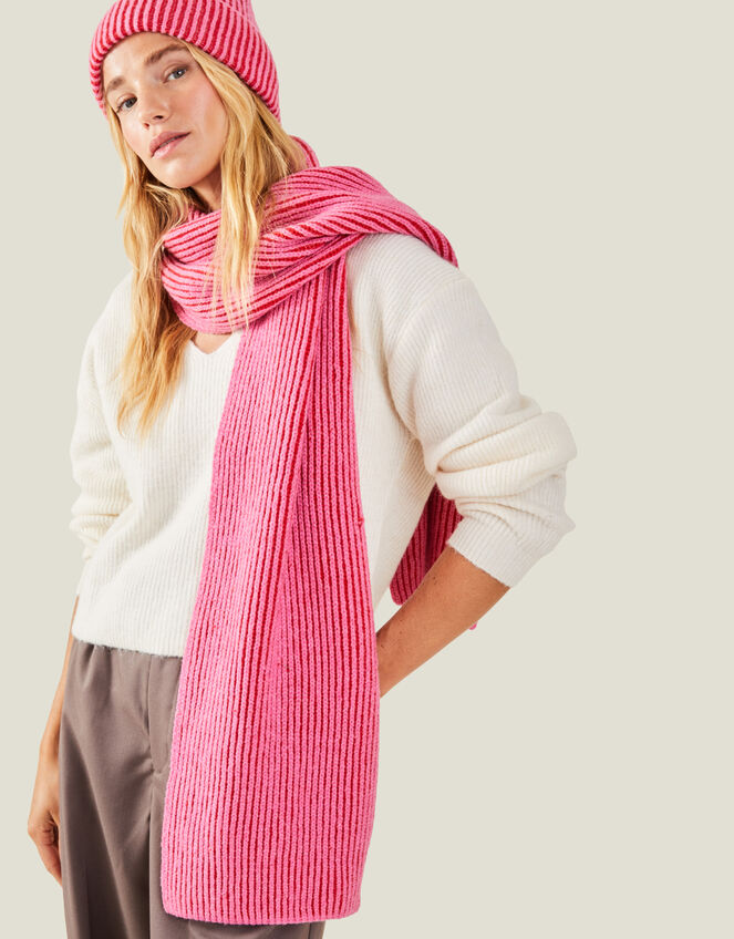 Paris Knit Scarf, Pink (PINK), large