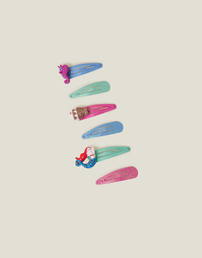 6-Pack Girls Mermaid Hair Clips , , large