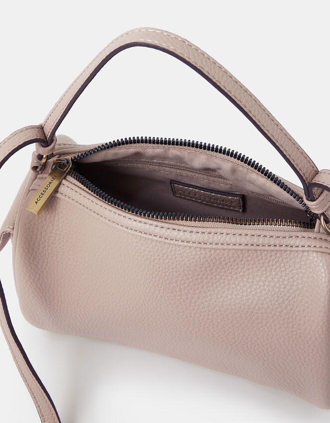Faux Leather Crossbody Bag, Brown (MOCHA), large