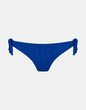 Floral Broderie Tie Bikini Bottoms, Blue (BLUE), large