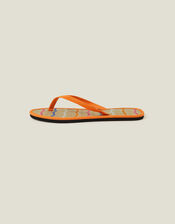 Wavy Seagrass Flip Flips, Orange (ORANGE), large