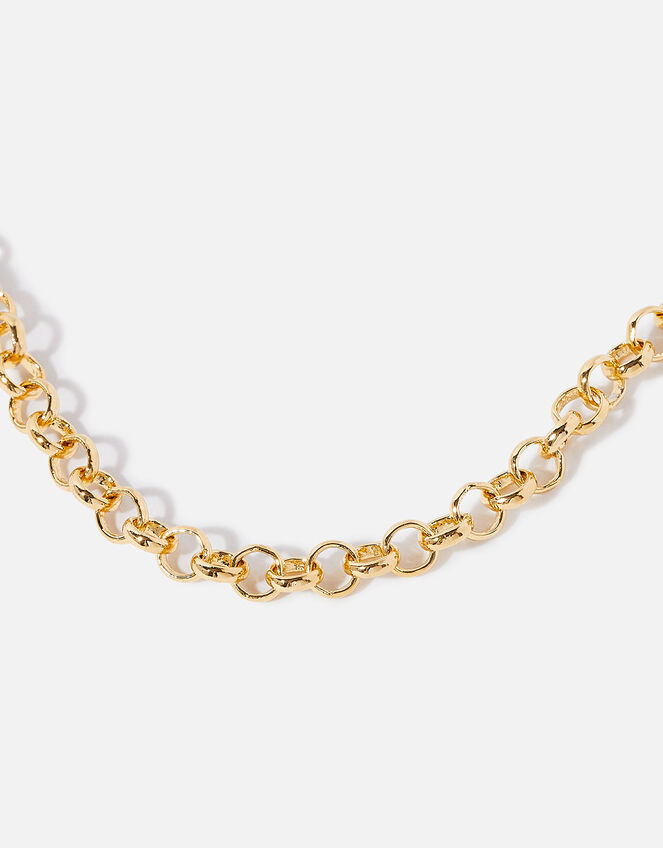 Gold-Plated Belcher Chain Long Necklace, , large