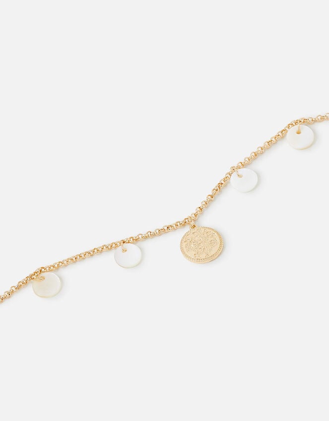 Shell and Coin Chain Anklet, , large