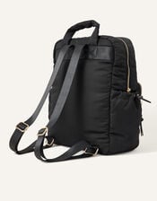 Quilted Nylon Laptop Backpack, , large