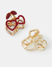 2-Pack Mini Cherry Heart Claw Clips, , large