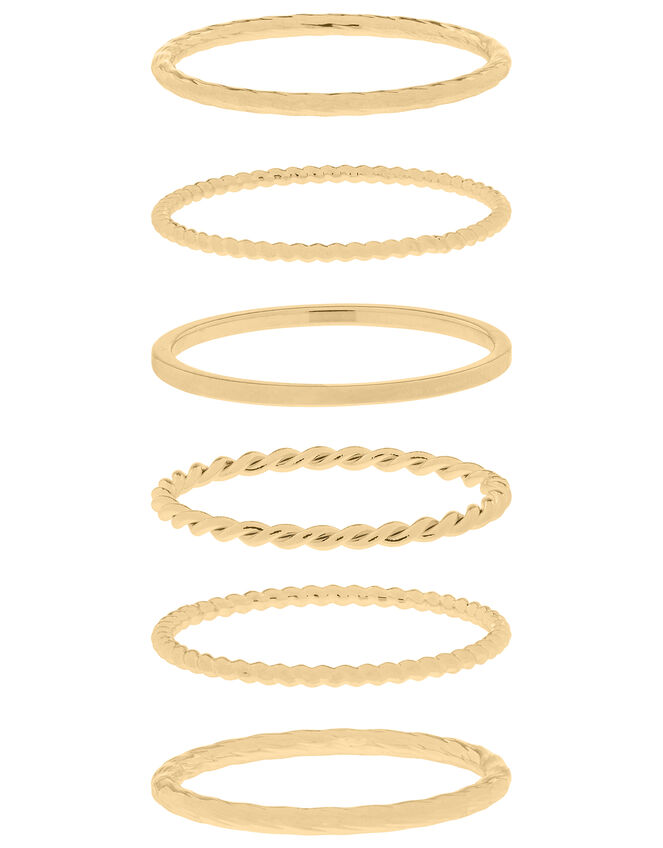 Slim Stacking Ring Set, Gold (GOLD), large