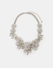 Floral Crystal Statement Necklace, , large