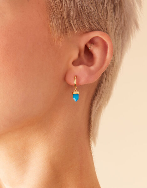 14ct Gold-Plated Apatite Shard Earrings, , large