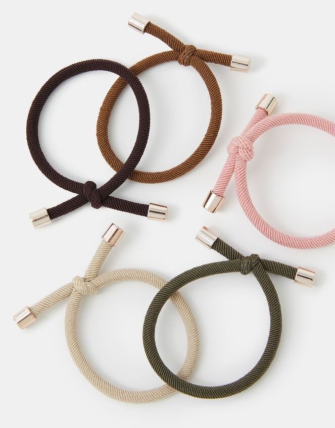 4-Pack Knot Cord Hair Bands, , large