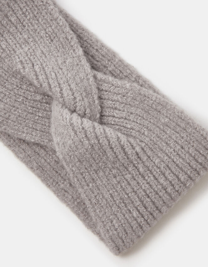 Soft Knit Bando Headband, Grey (GREY), large