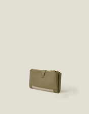 Push Lock Faux Leather Purse, , large