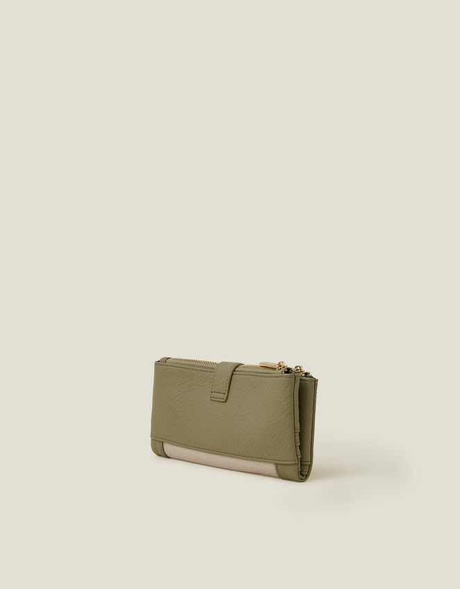 Push Lock Faux Leather Purse, , large