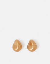 Brushed Pebble Stud Earrings, , large
