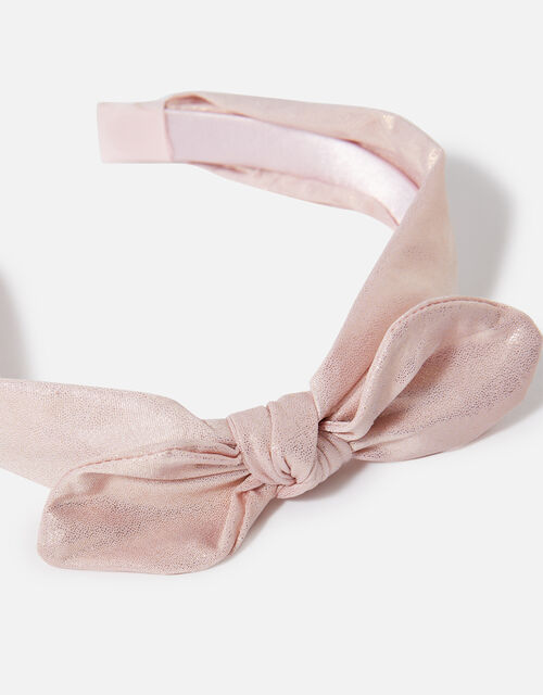 Shimmer Tie Bow Headband, , large