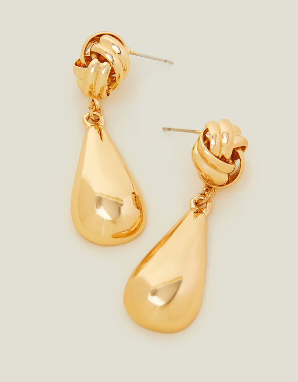 Knot Teardrop Earrings, , large