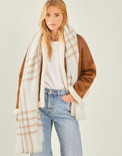 Check Large Blanket Scarf, , large