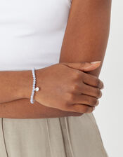 Sterling Silver Blue Agate Bracelet, , large
