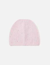 Girls Sparkle Gem Beanie, Pink (PINK), large