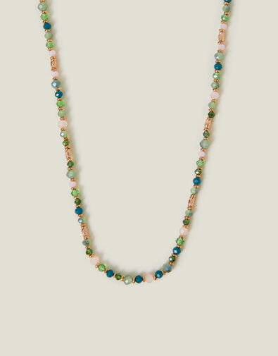 Mixed Bead Necklace Gold, , large