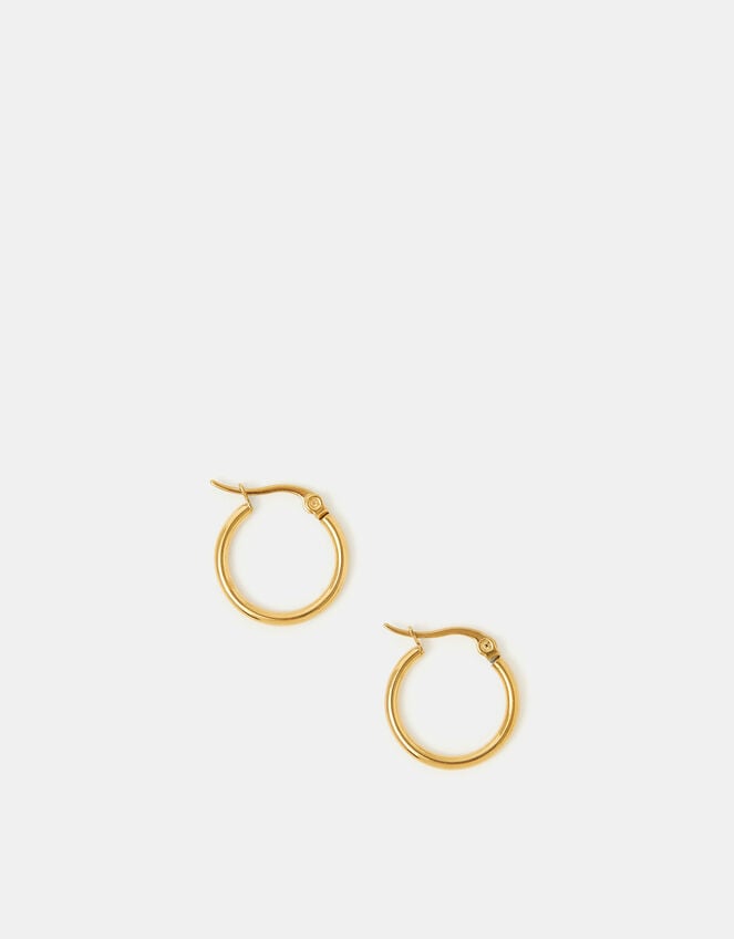 Stainless Steel Small Hoop Earrings, , large