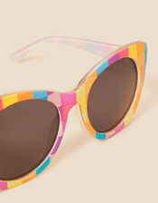 Kids Check Cateye Sunglasses, , large