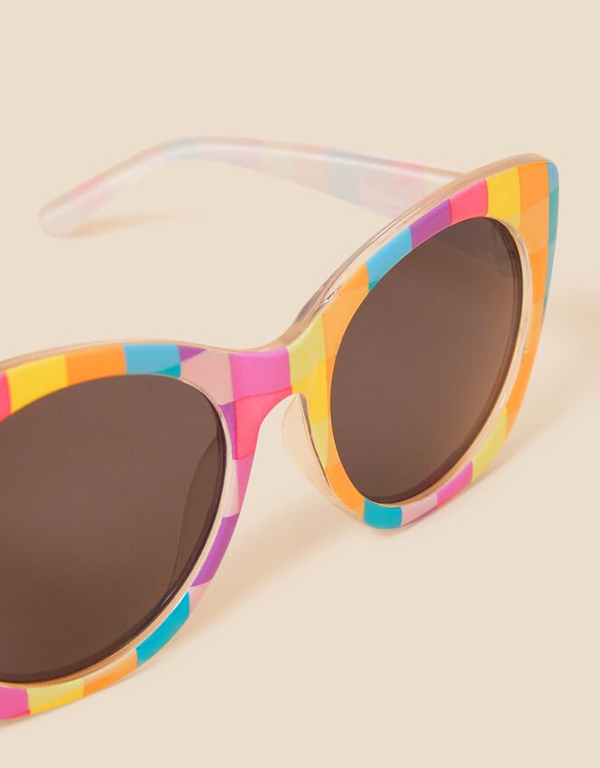 Kids Check Cateye Sunglasses, , large
