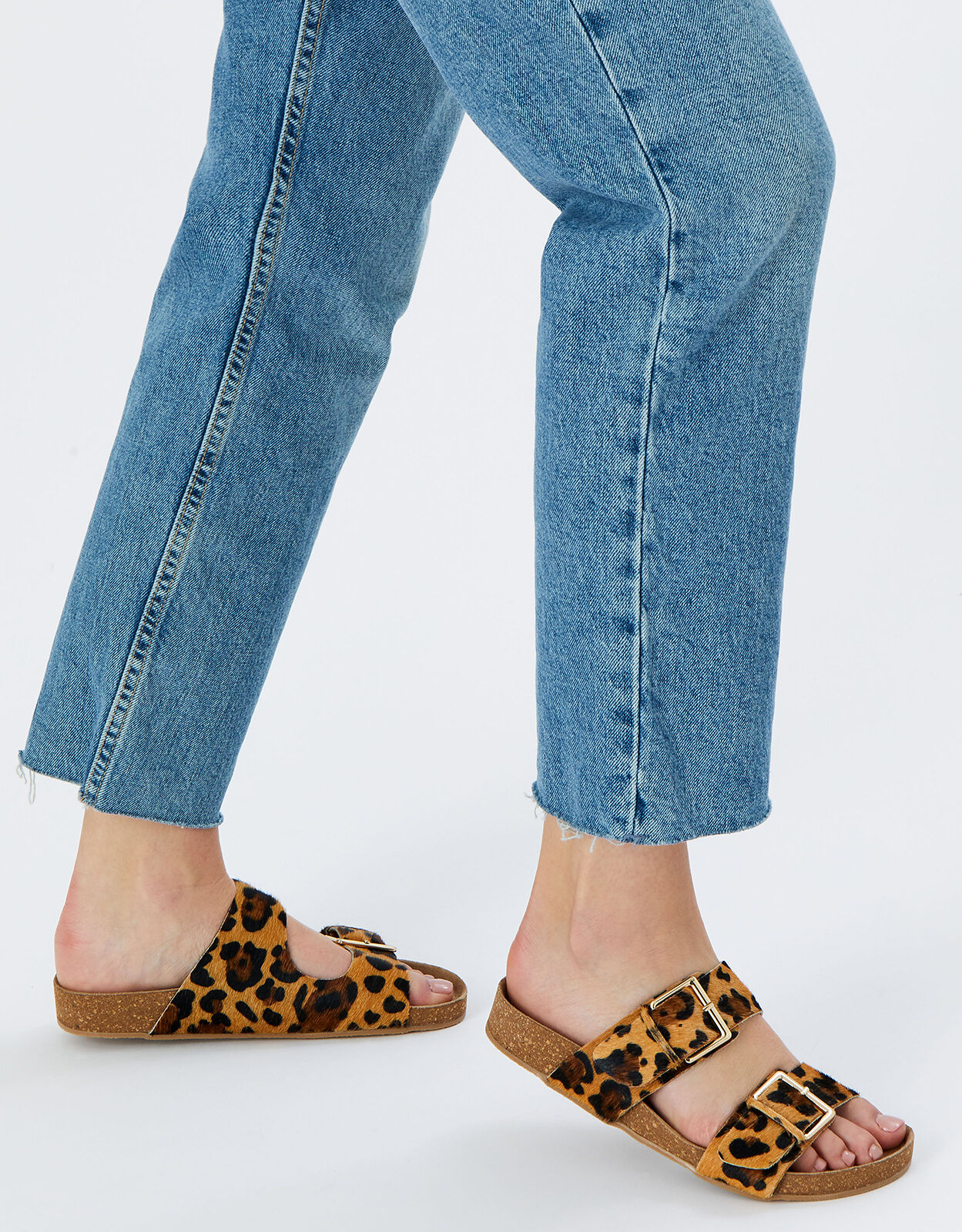 Leopard best sale footbed sandals