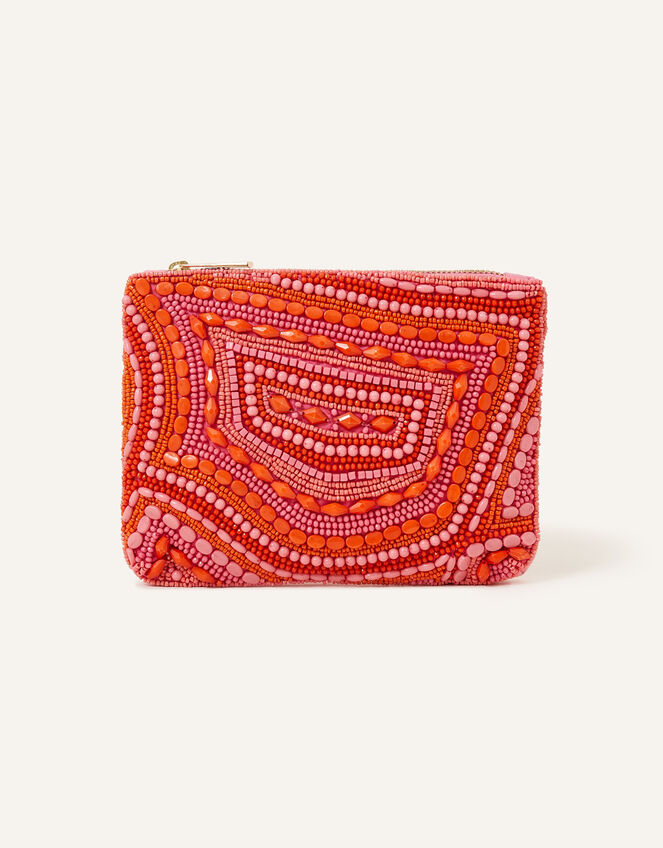 Swirly Beaded Pouch, , large