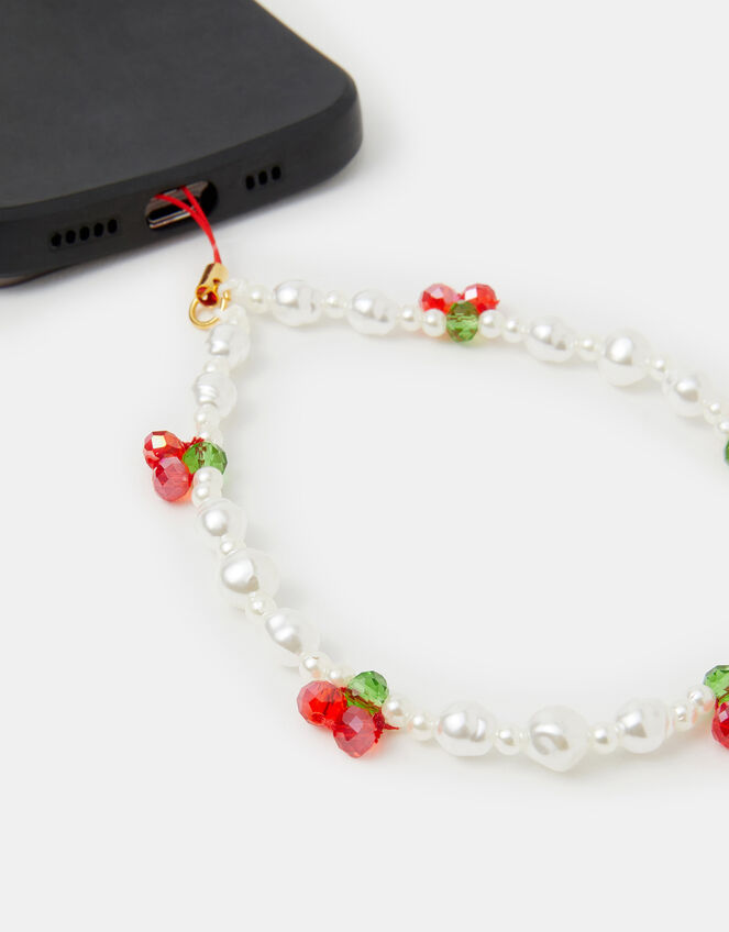 Cherry Pearl Phone Charm, , large