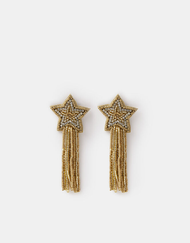 Beaded Shooting Star Drop Earrings, , large