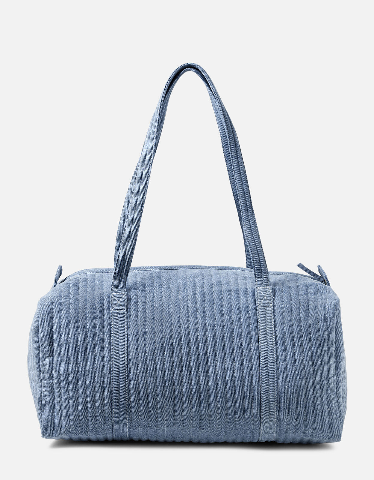 Denim weekender bag store