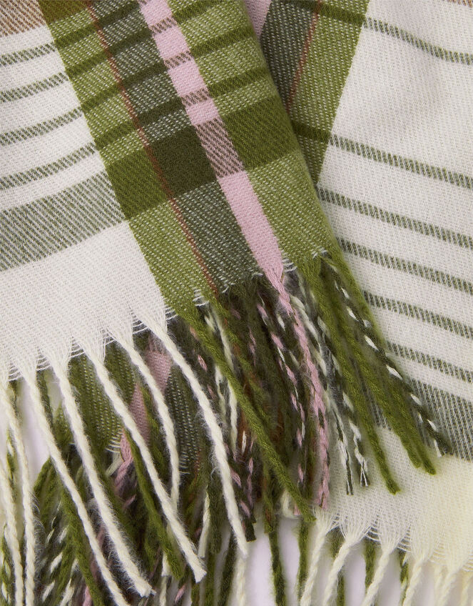 Check Print Blanket Scarf, , large