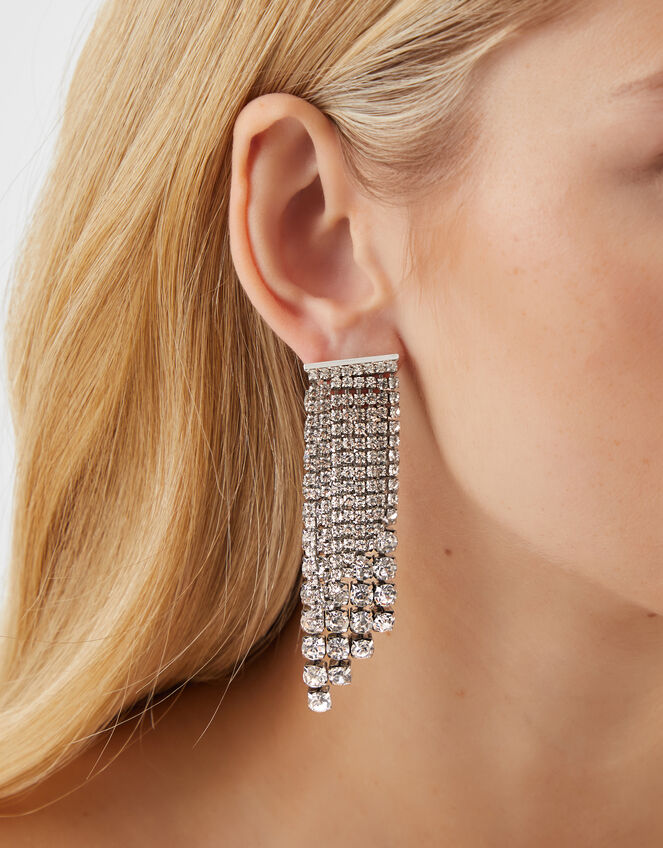 Chandelier Double Layer Drop Earrings, , large