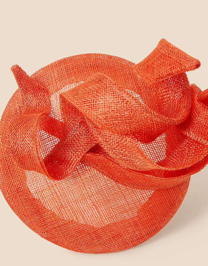 Twirl Sin Band Fascinator, Orange (ORANGE), large
