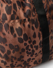 Animal Print Packable Tote Bag, , large