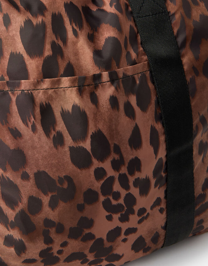 Animal Print Packable Tote Bag, , large
