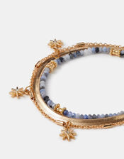 3-Pack Beaded Celestial Anklets, , large