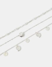 3-Pack Shell Charm Anklets, , large