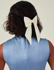 Satin Bow Hair Clip, , large