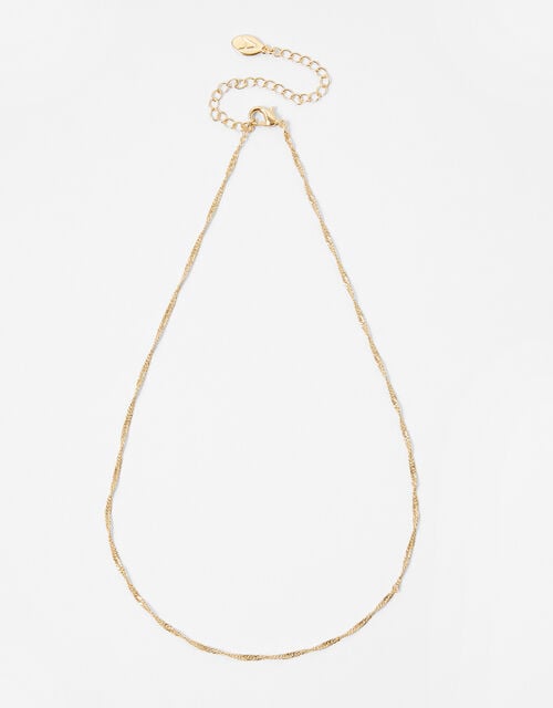 Twist Chain Necklace, Gold (GOLD), large