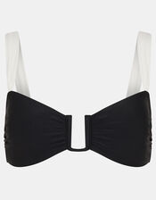 Mono U Bar Bikini Top, Black (BLACK WHITE), large