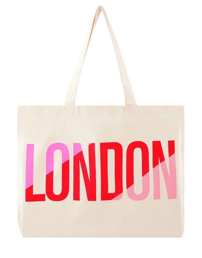 London Cotton Shopper Bag, , large