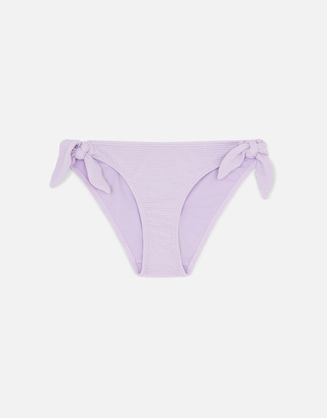 Crinkle Bunny Tie Bikini Briefs, Purple (LILAC), large