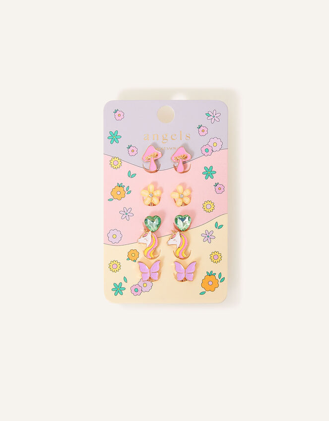 Unicorn Clip On Earrings 5 Pack, , large